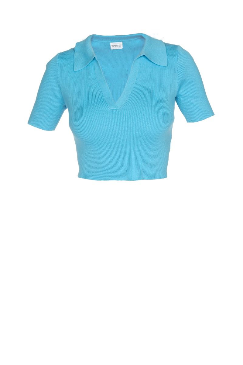 GLAMOROUS Crop Top Blau