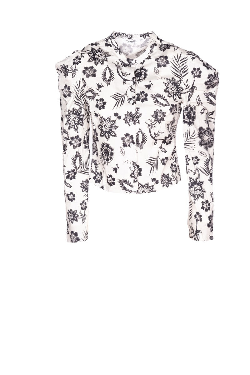 GLAMOURÖSES Weiße Paisley-Baumwollhemd