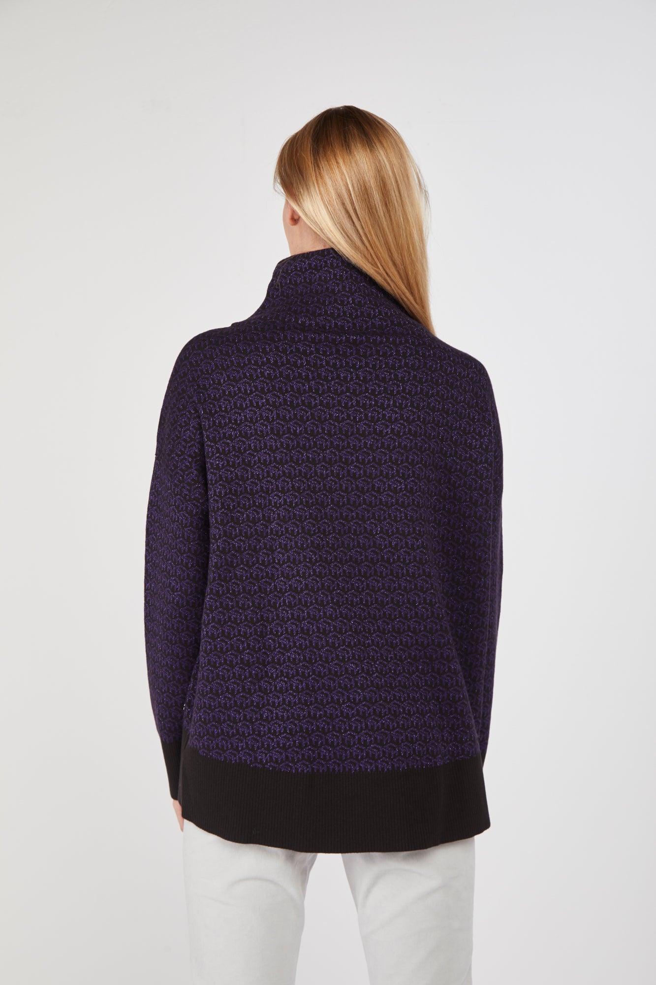 TOMMY HILFIGER Schwarz Rollkragenpullover mit Glitzermonogramm