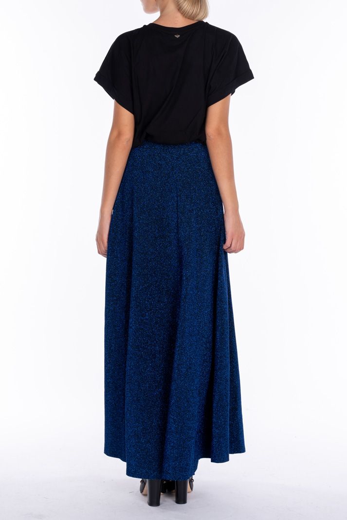 ALESSANDRA GALLO Rock Rock aus Blau Lurex