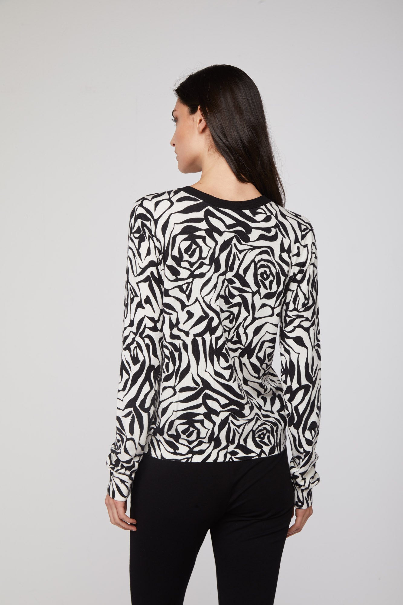 TWINSET Strickjacke mit abstraktem Muster und Nadeln