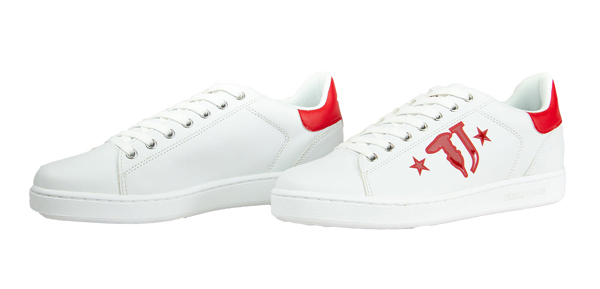 TRUSSARDI JEANS Rote bedruckte Turnschuhe