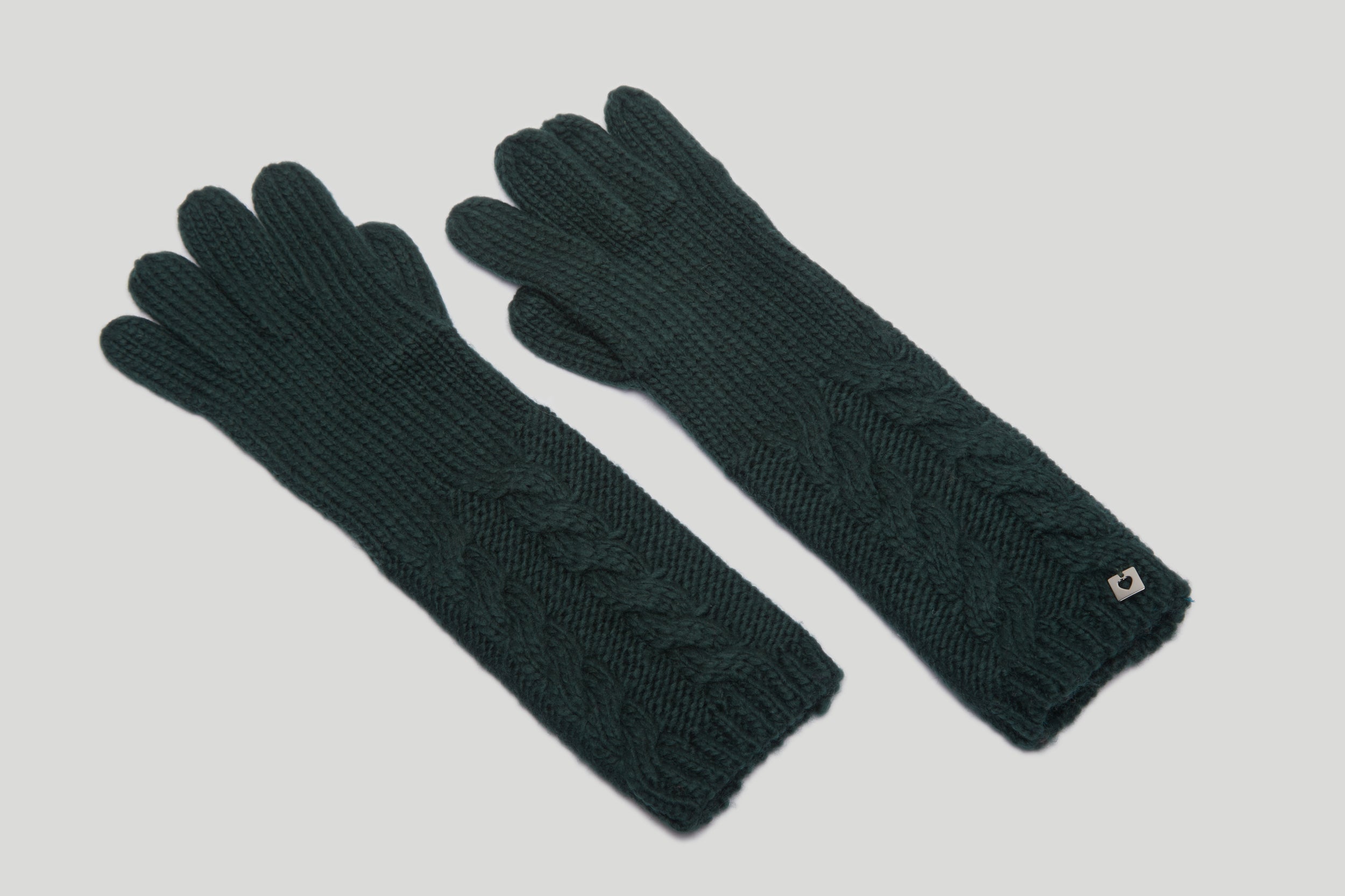 TWINSET Grüne Strickhandschuhe