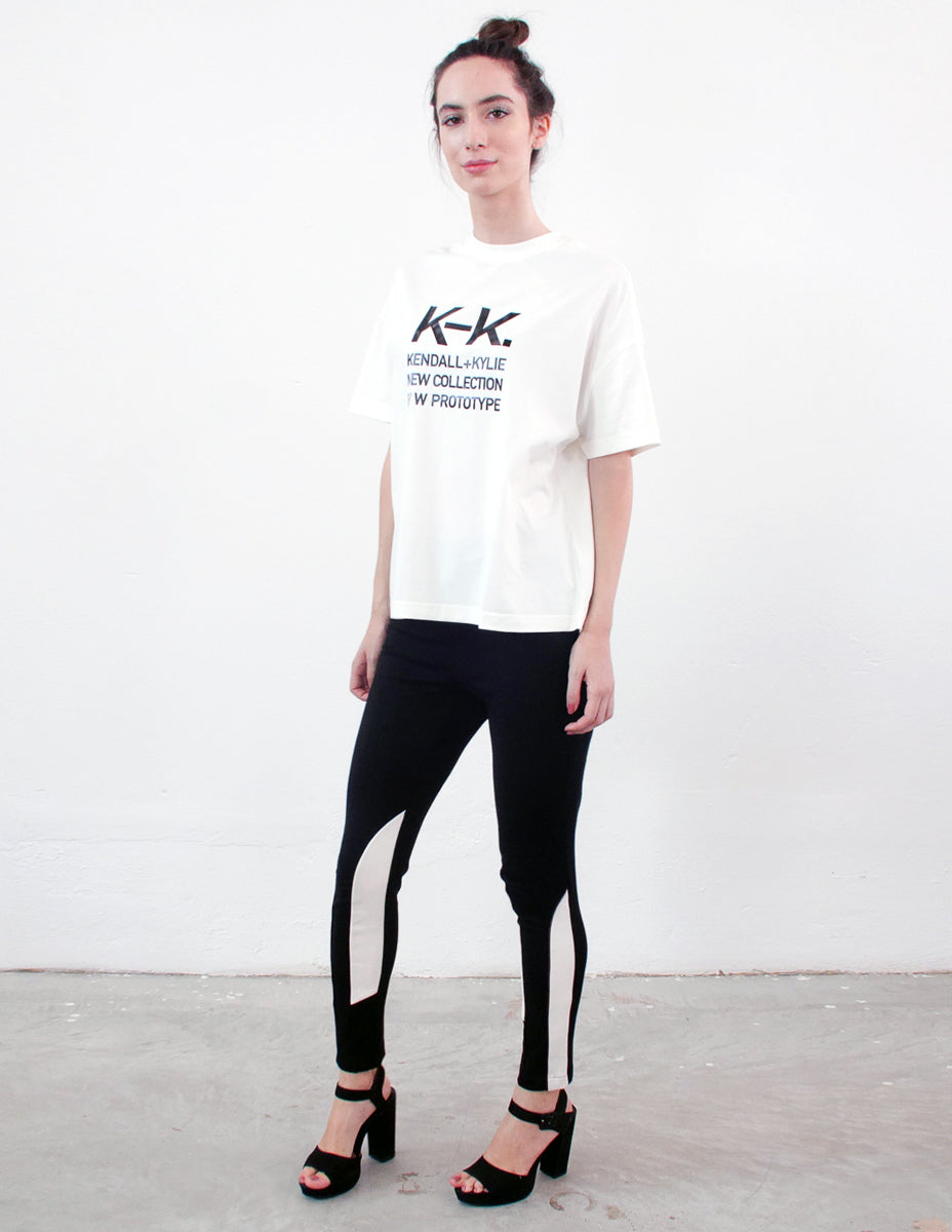 KENDALL UND KYLIE Weiße T-Shirt mit Schriftzug