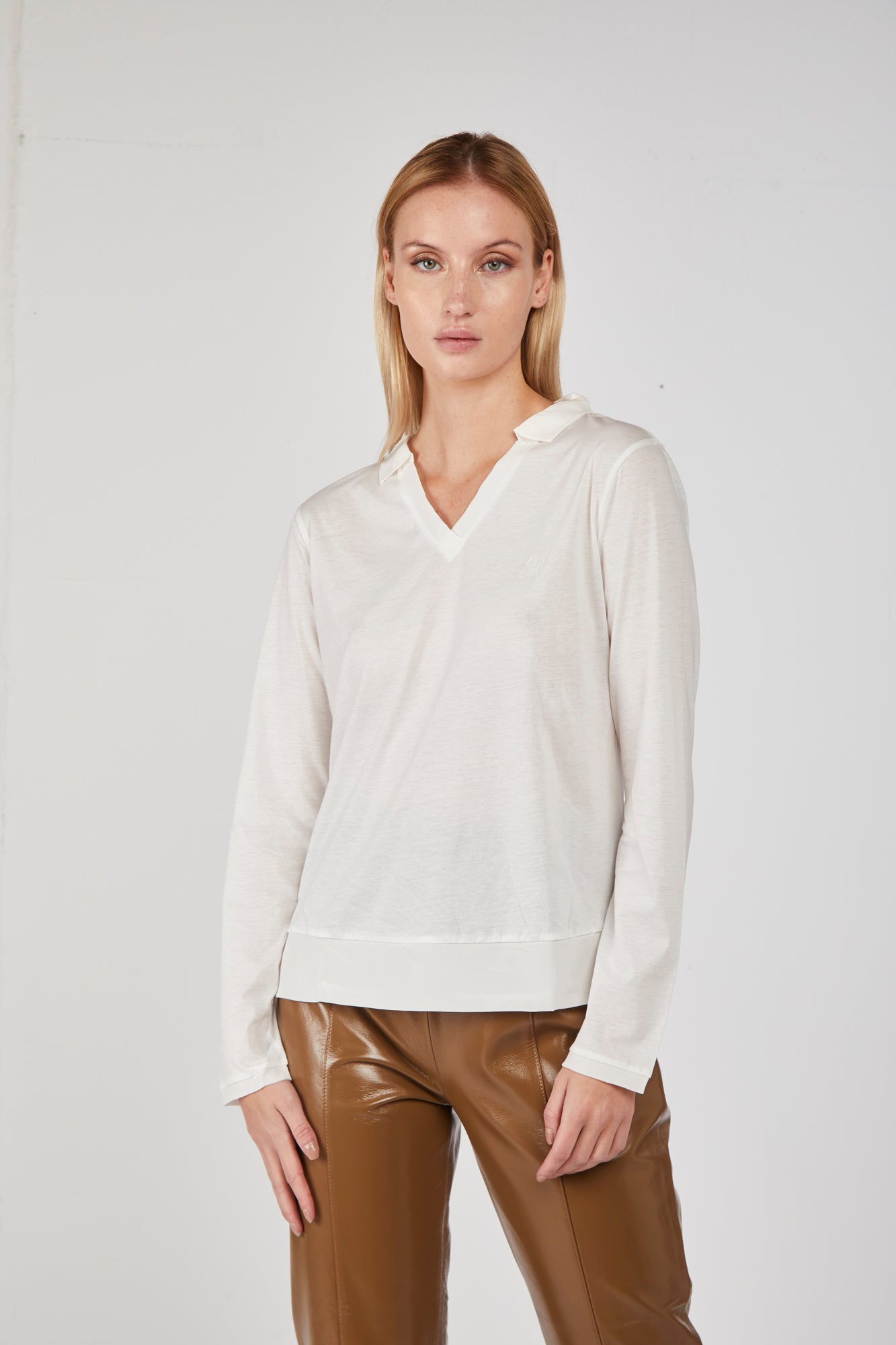 EMPORIO ARMANI Weiße Hemd mit Kragen