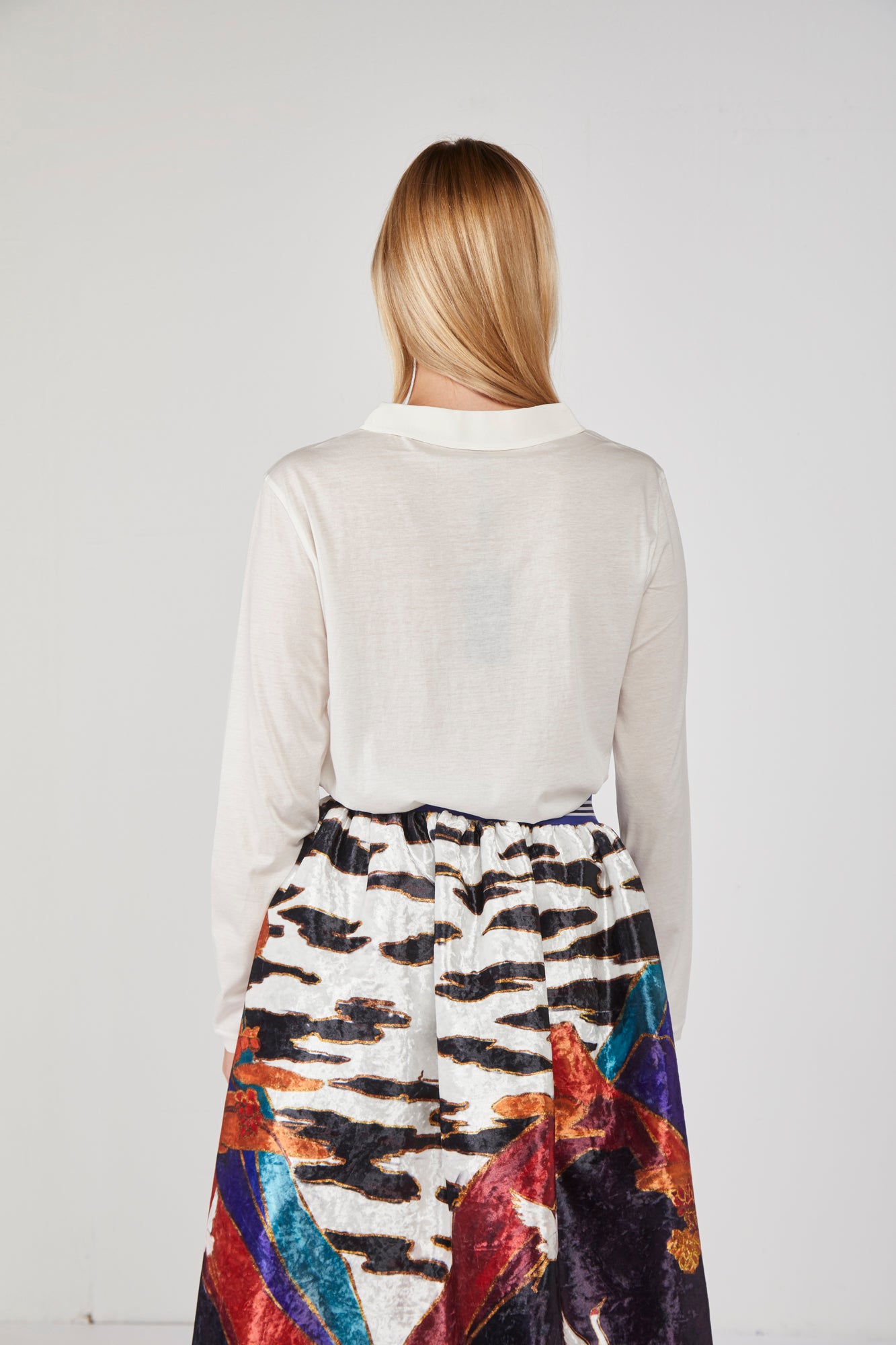 STELLA JEAN Breiter Rock Landschaftsmuster