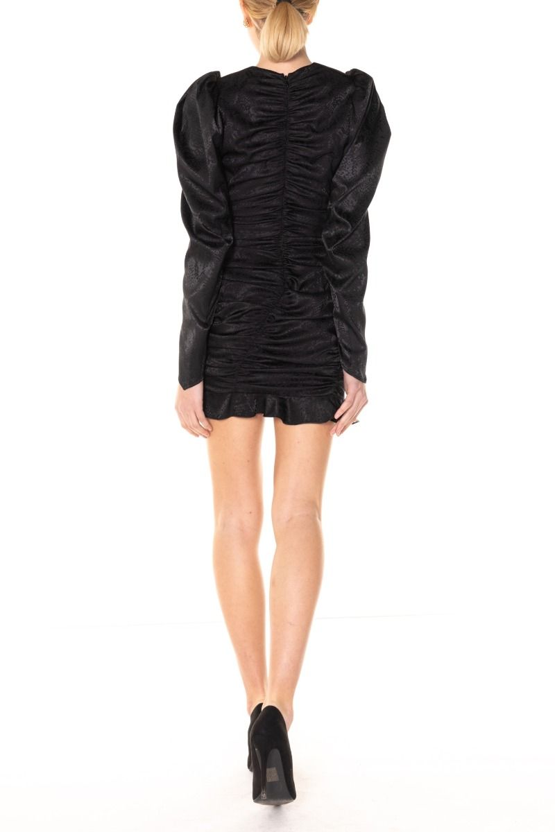 NINEMINUTES Schwarz Rüschenkleid