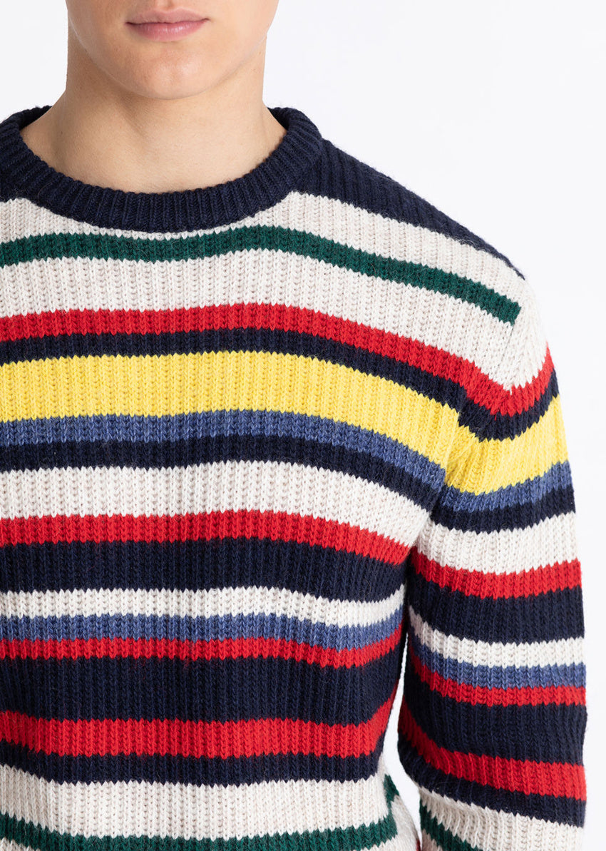 MANUEL RITZ Mehrfarbiger Wollpullover