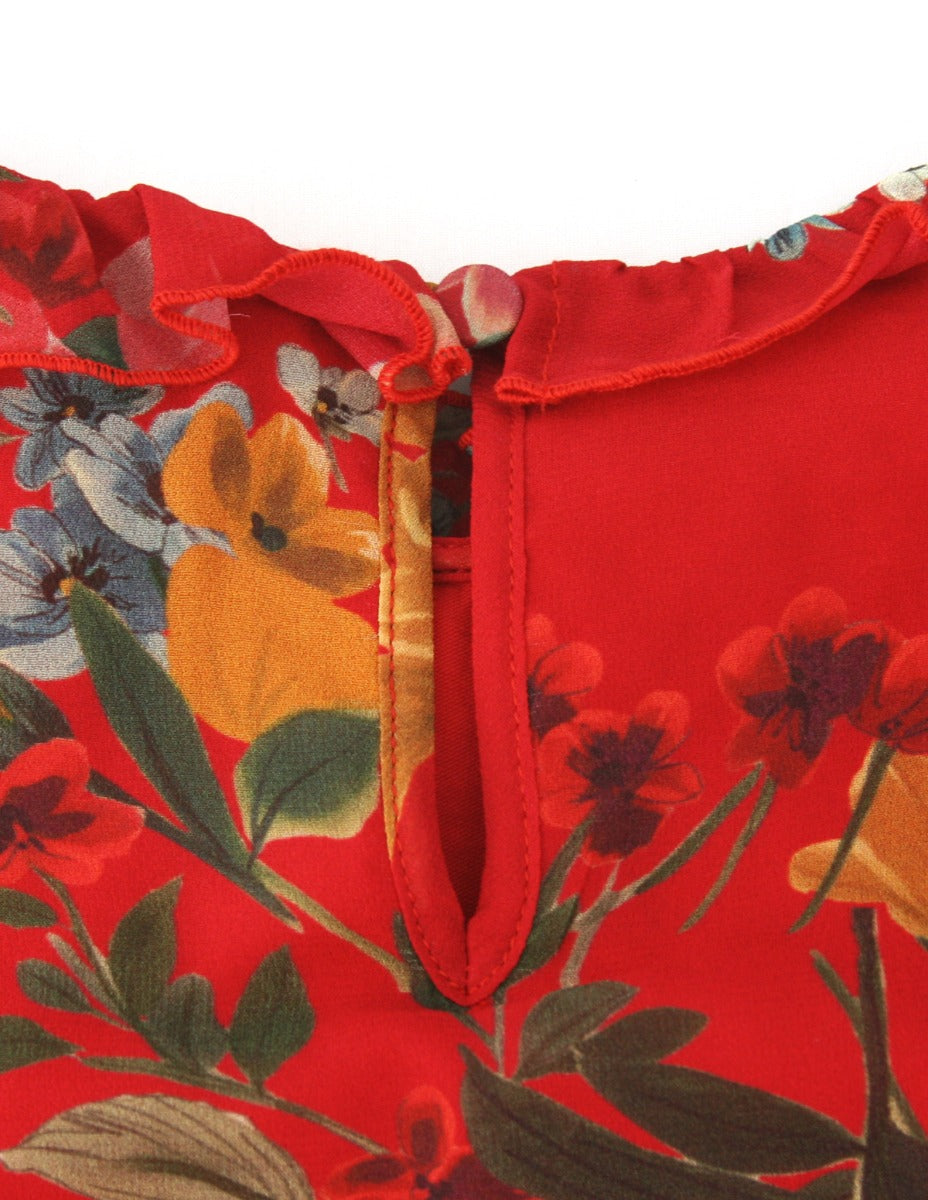 Twinset Girl Bluse mit Blumenmuster