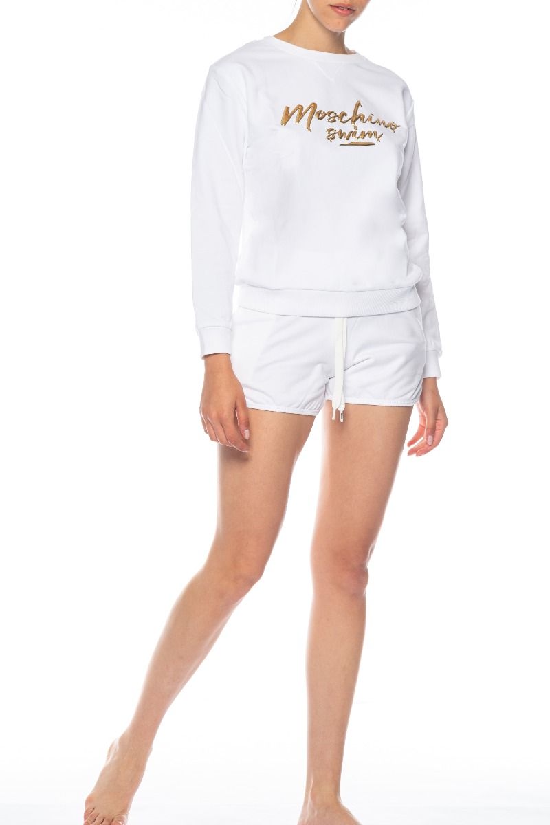 MOSCHINO Weiße Moschino Bade-Sweatshirt