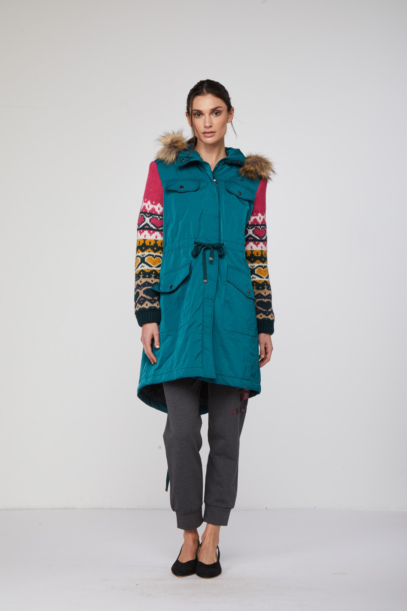 TWINSET Petrolio Parka