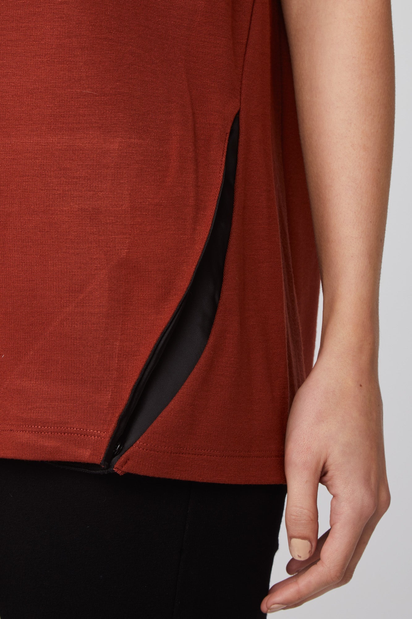 TWINSET Braun Bluse mit U-Boot-Ausschnitt