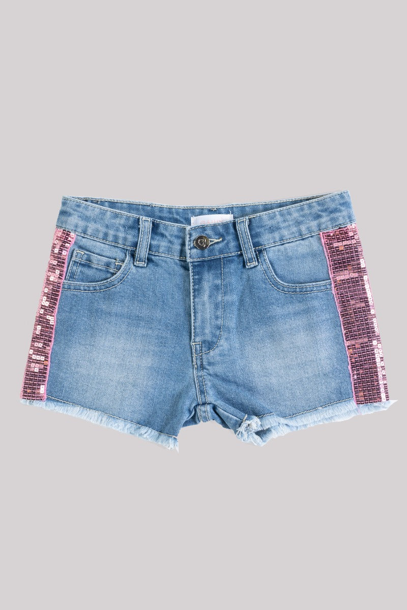 GAUDI' KIDS Shorts aus Denim mit Pailletten