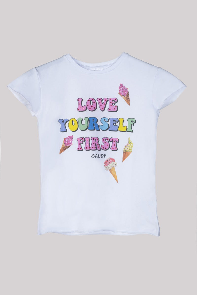 GAUDI' KIDS T-Shirt Weiße Liebe dich selbst zuerst