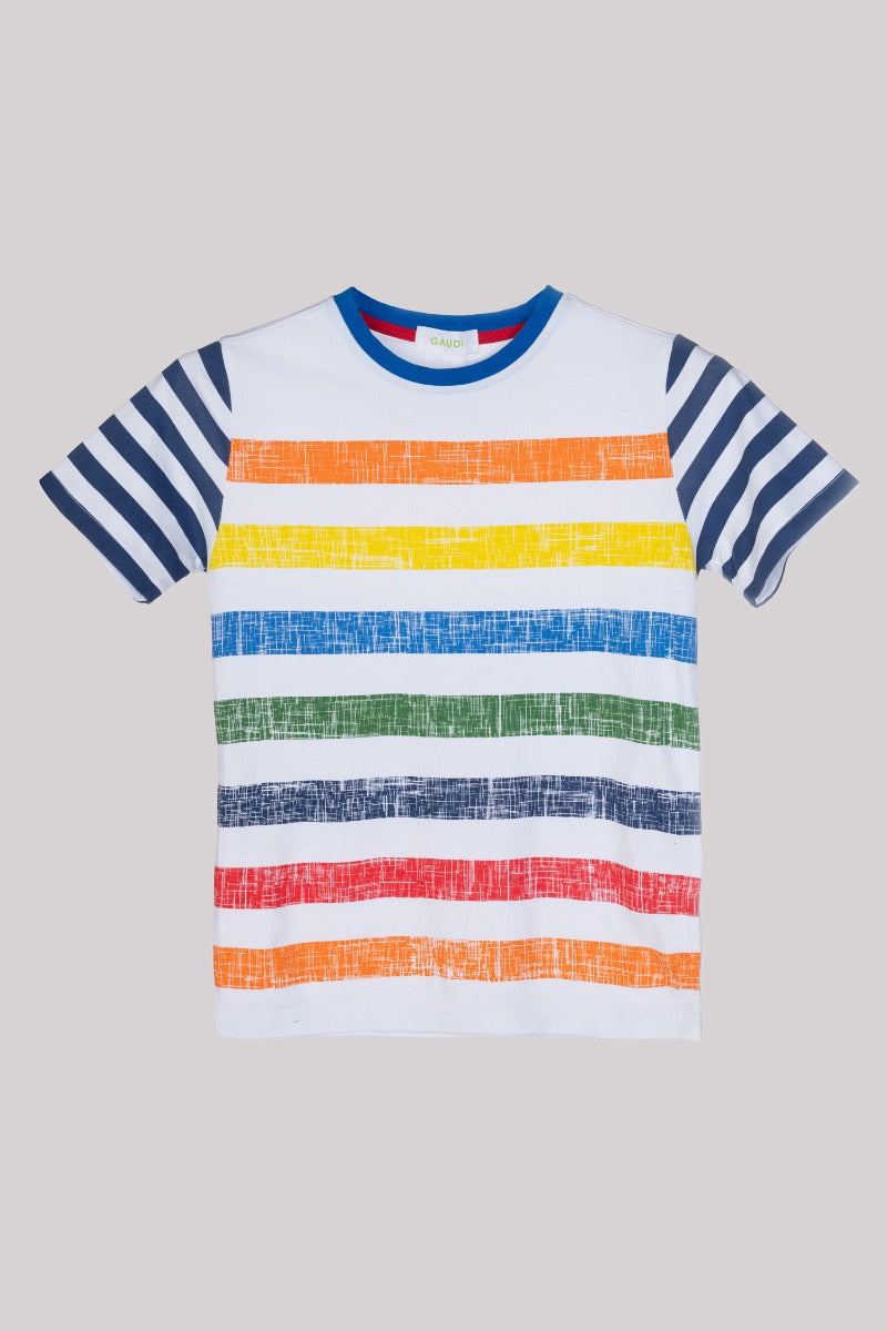 GAUDI' KIDS T-Shirt a Righe Mehrfarbig