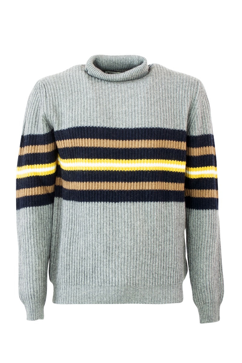 MANUEL RITZ Grau Rollkragenpullover