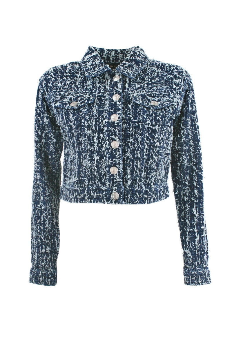 MEIN TWIN TWINSET Giacca in Jeans con Boucl?