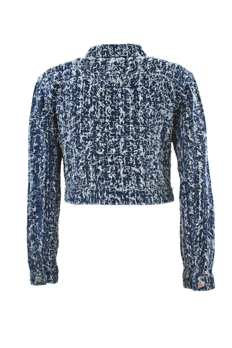 MEIN TWIN TWINSET Giacca in Jeans con Boucl?