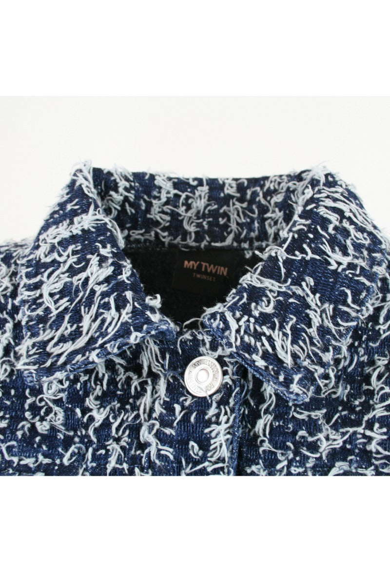 MEIN TWIN TWINSET Giacca in Jeans con Boucl?