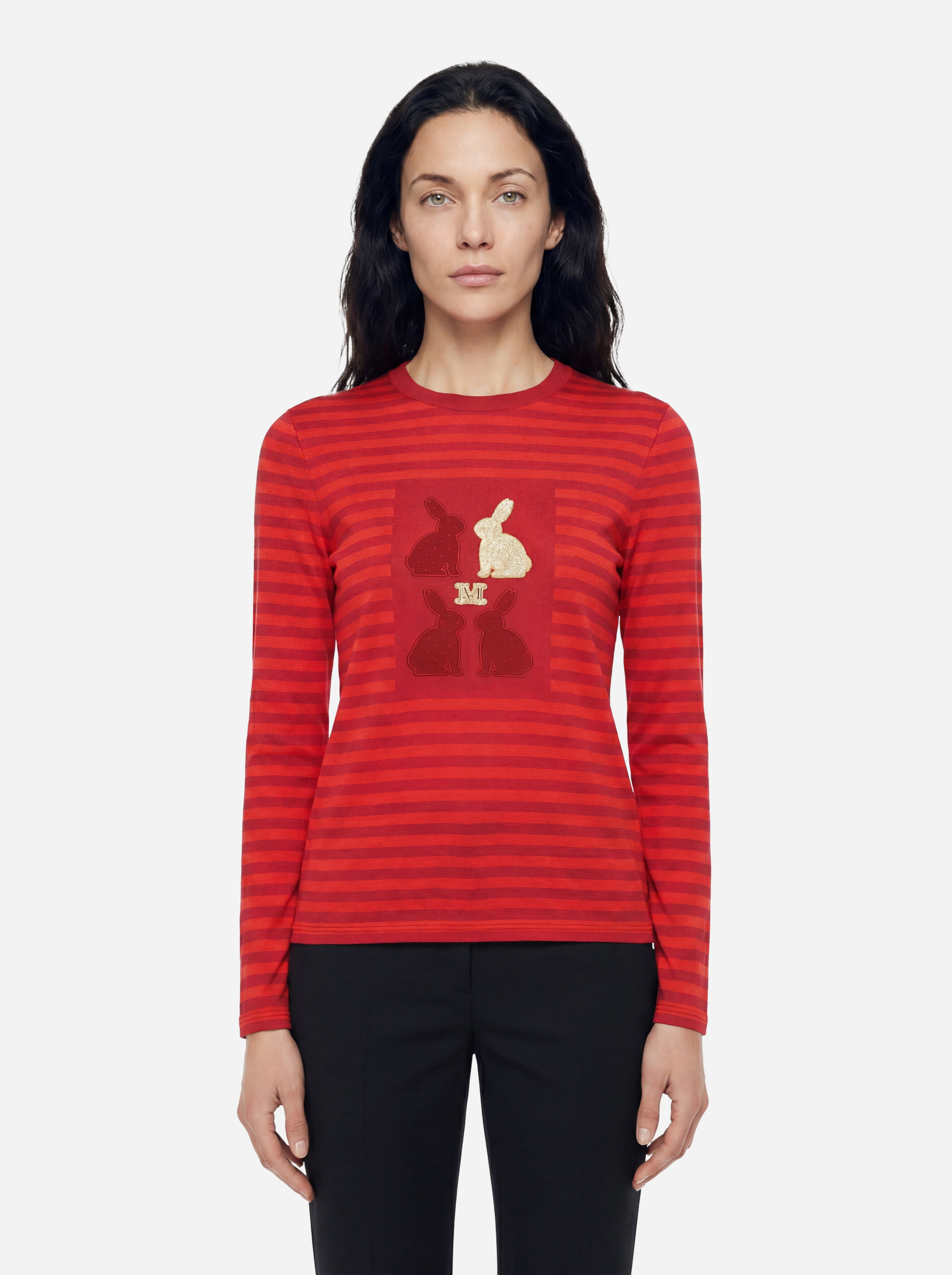 Max Mara Gestreifter Pullover Rote