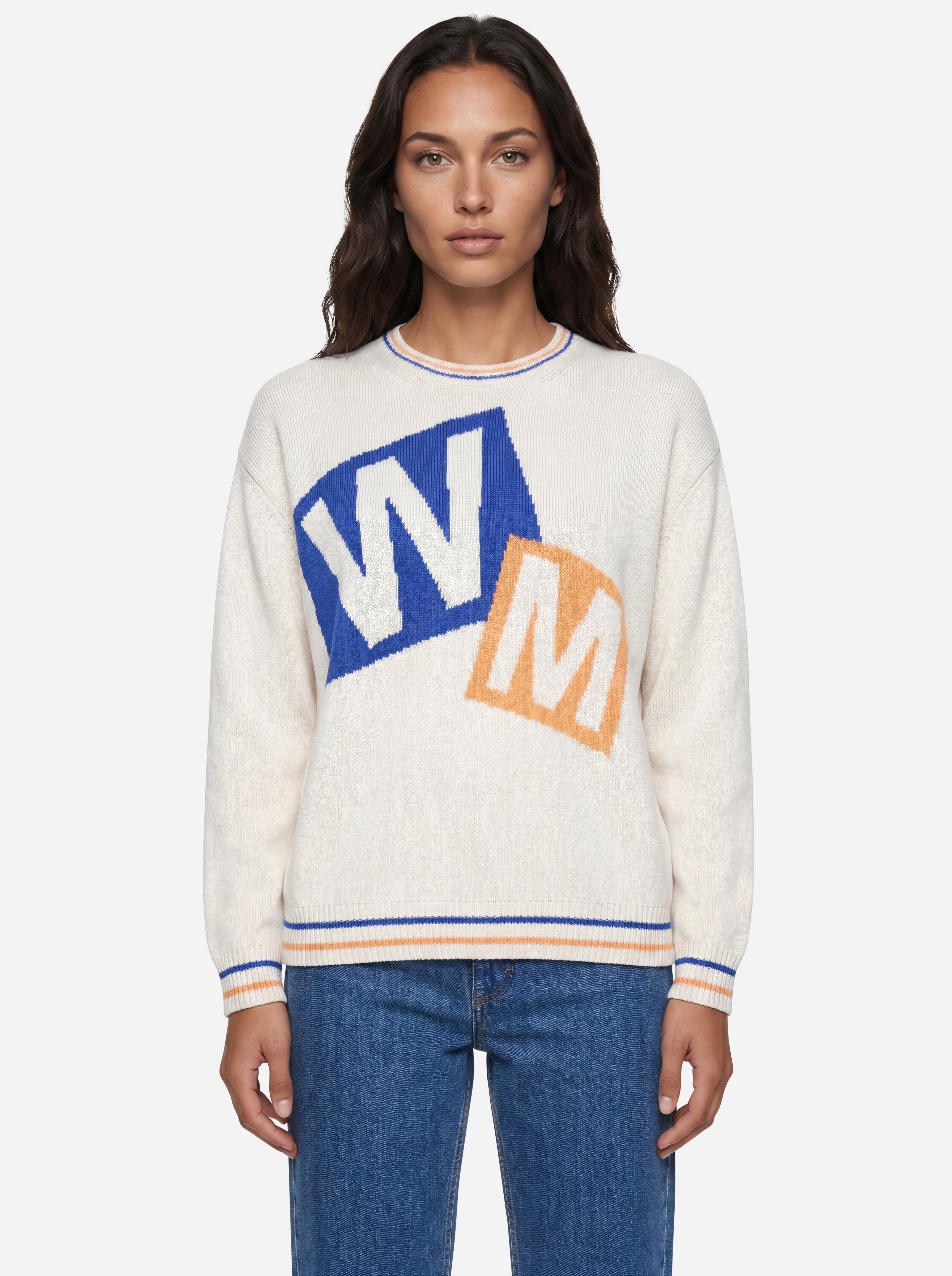 Wochenende Max Mara Pullover mit Druck Weiße