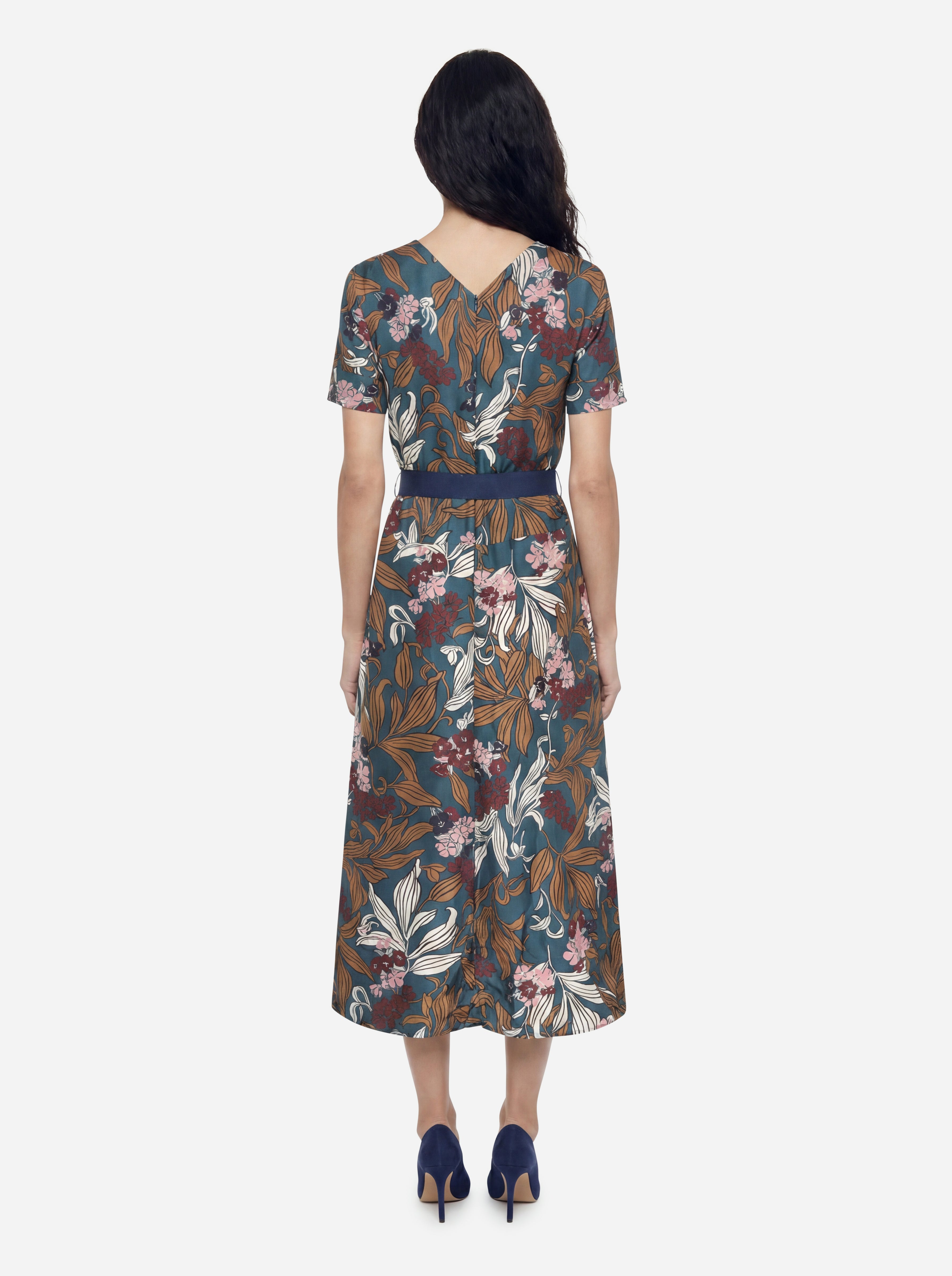 S Max Mara Kleid mit mehrfarbigem Muster
