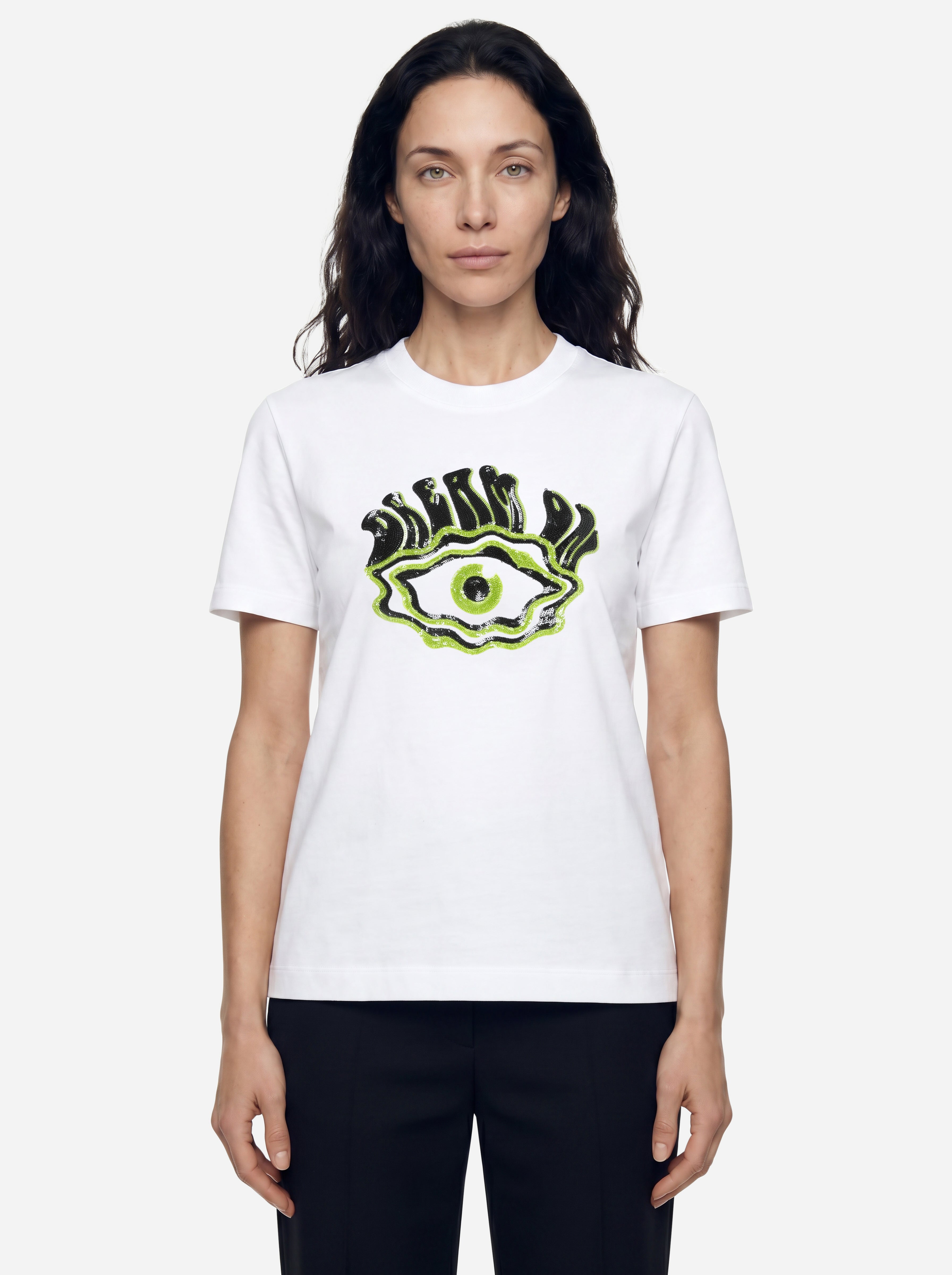 Sportmax T-Shirt mit Druck Weiße