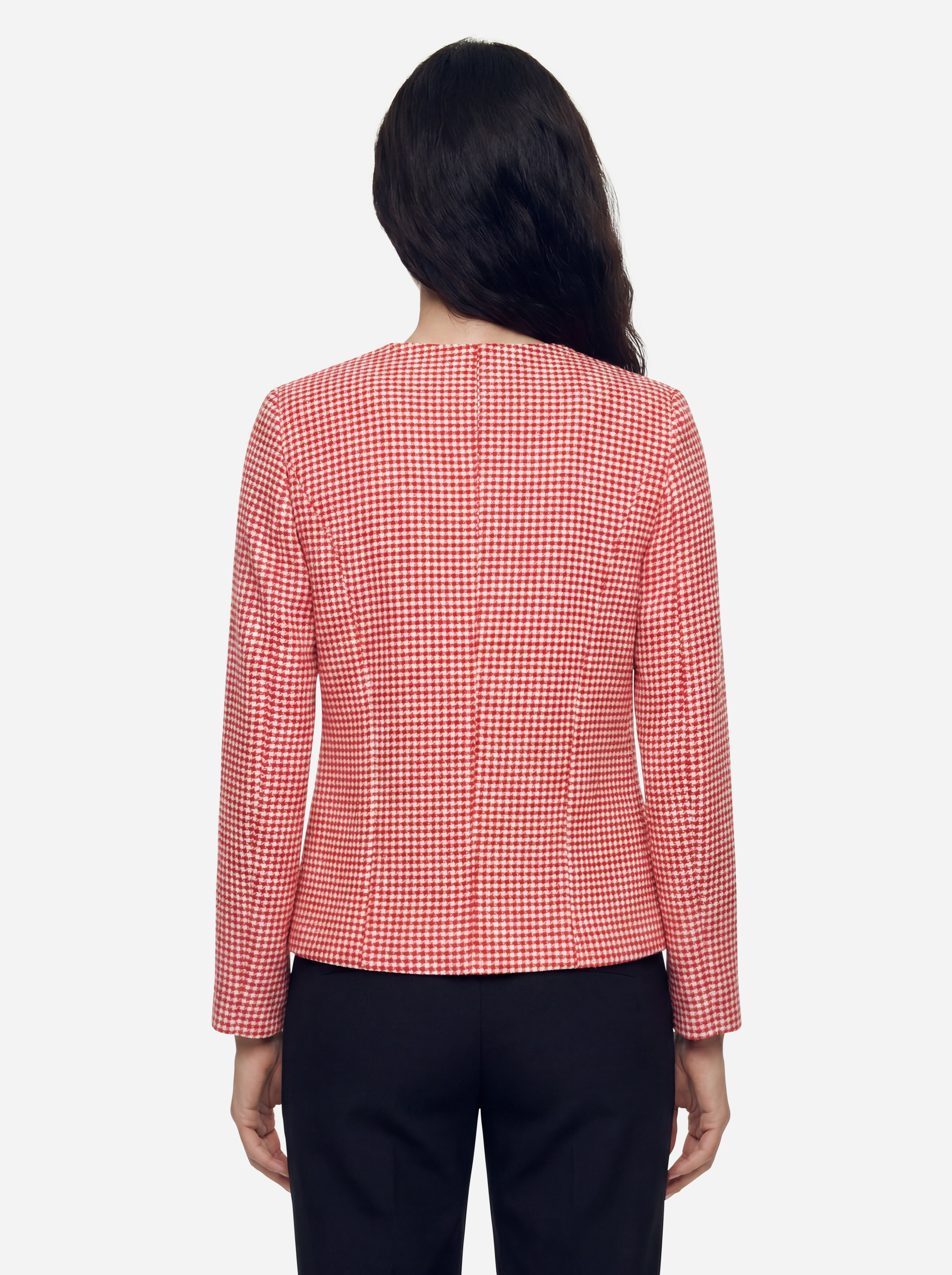 Emme By Marella Blazer in Karomuster Rote und Weiße