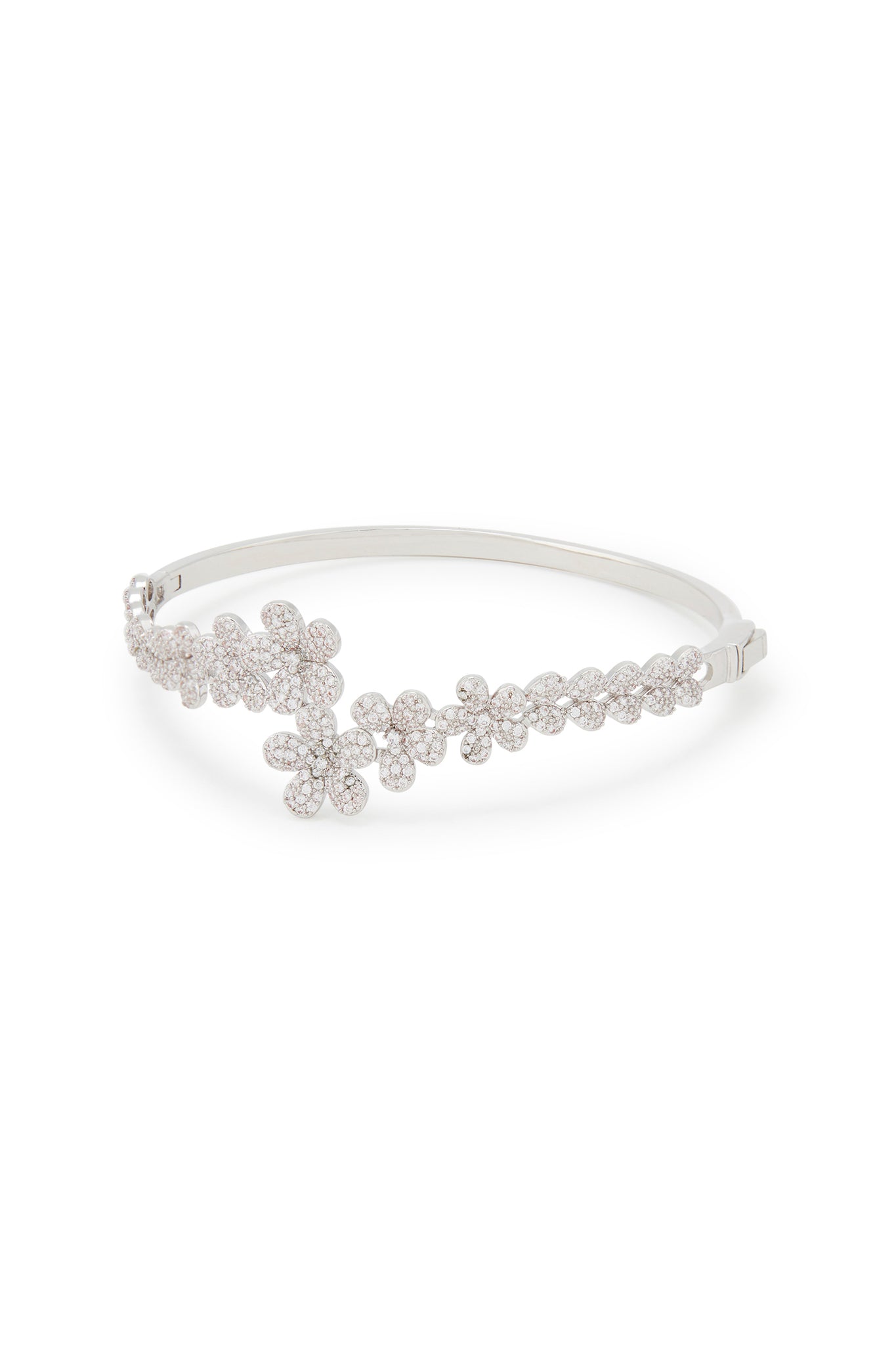 MELUSINA BIJOUX Rhodium-Blumen-Armband