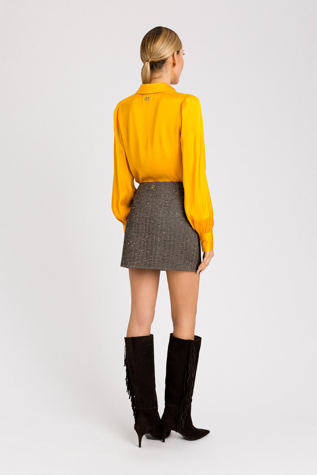 Twinset Minirock Chevron Braun