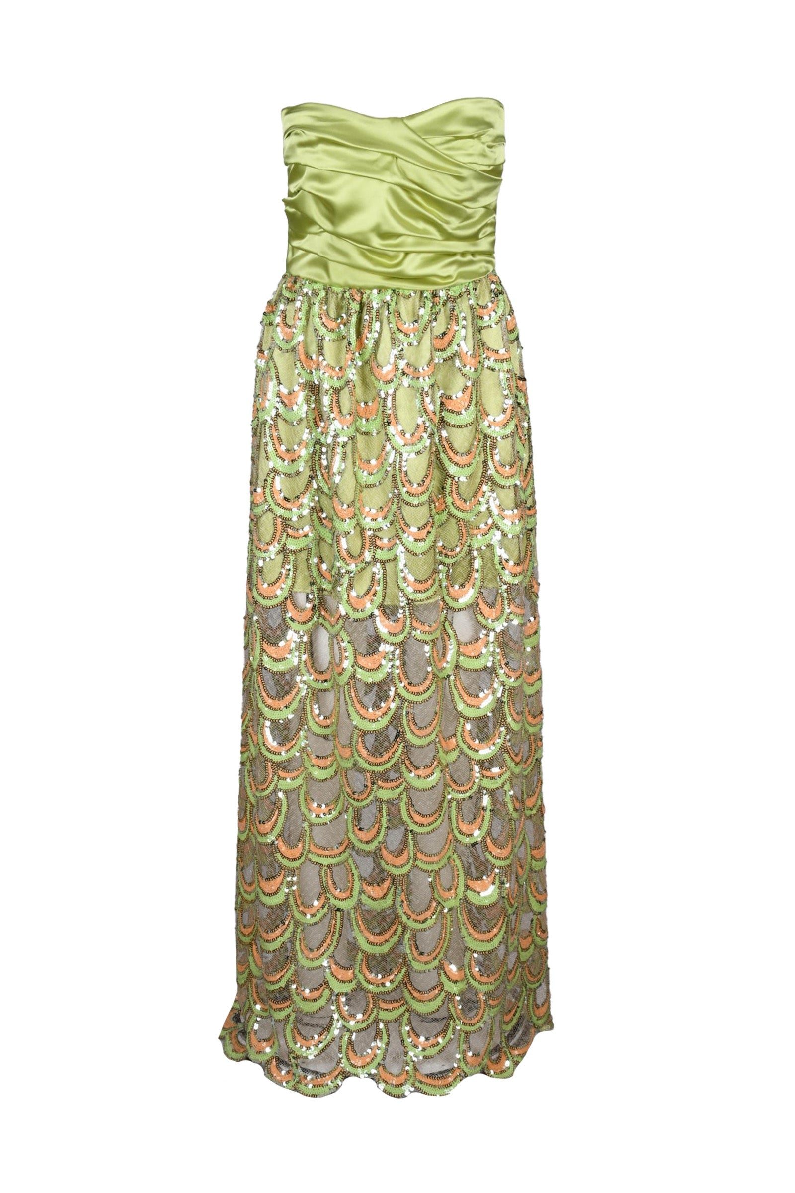 Nora Barth Abito Bustier Verde