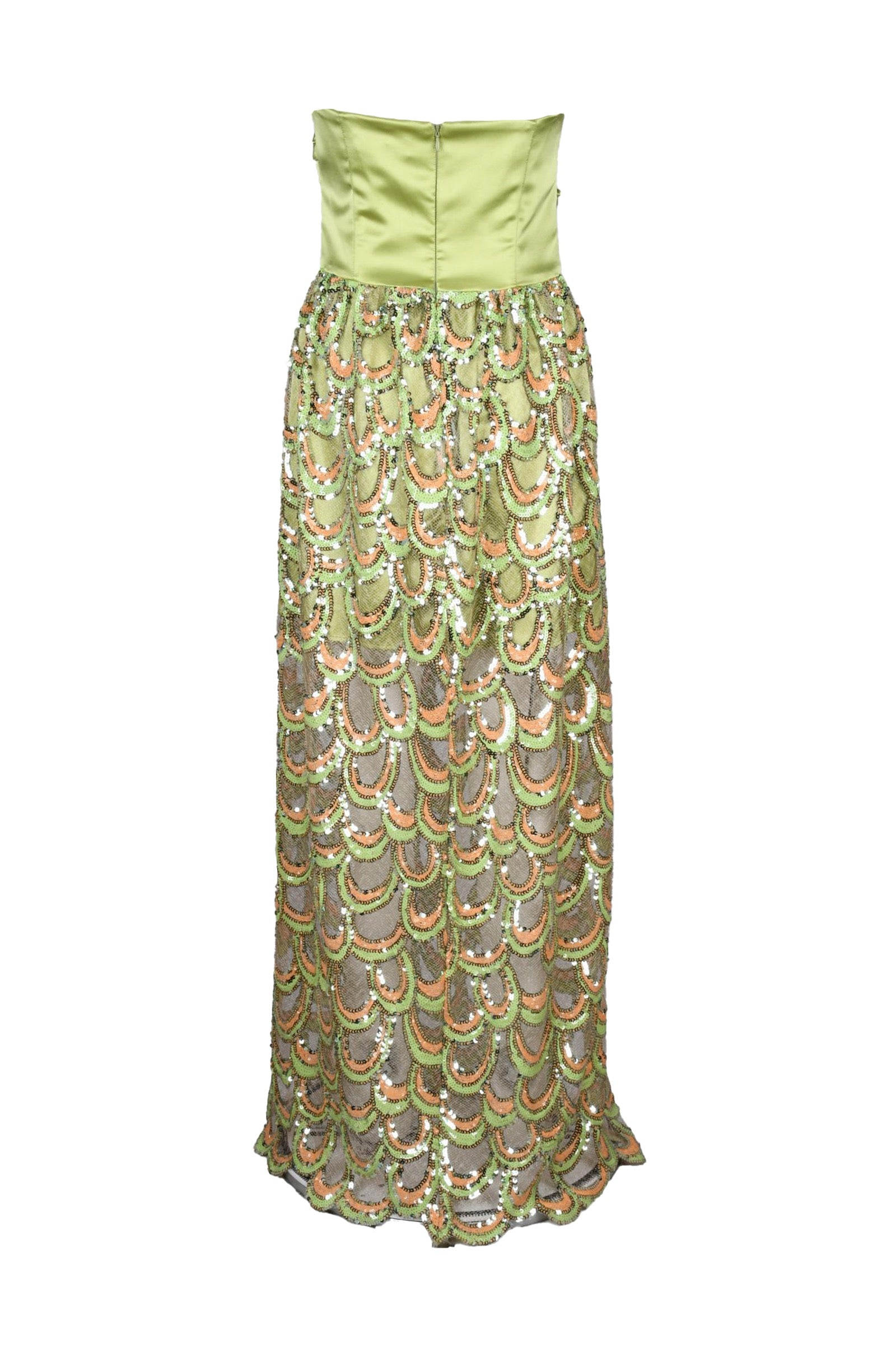 Nora Barth Abito Bustier Verde