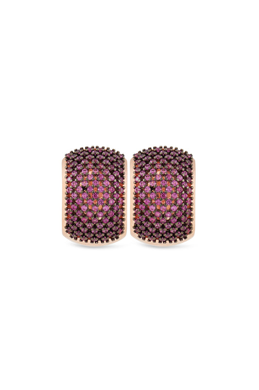 MELUSINA BIJOUX Boccole mit Pavé Bordeaux