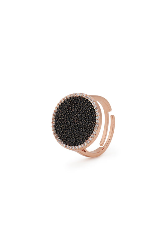 MELUSINA BIJOUX Ring Chevalier Schwarz
