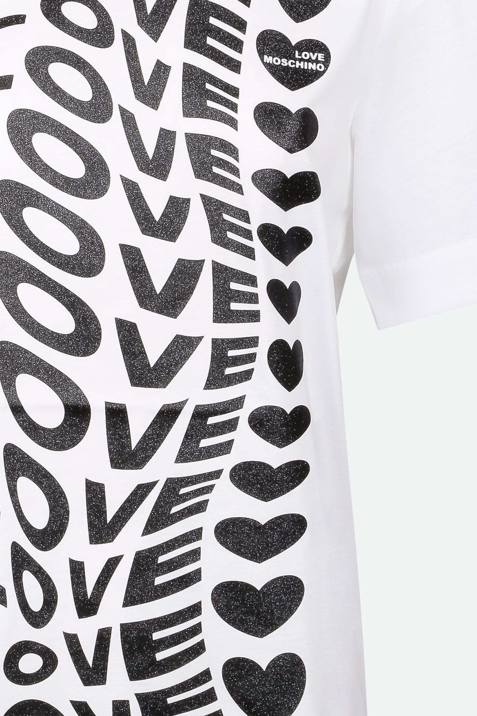 Love Moschino Weiße T-Shirt mit Aufdruck