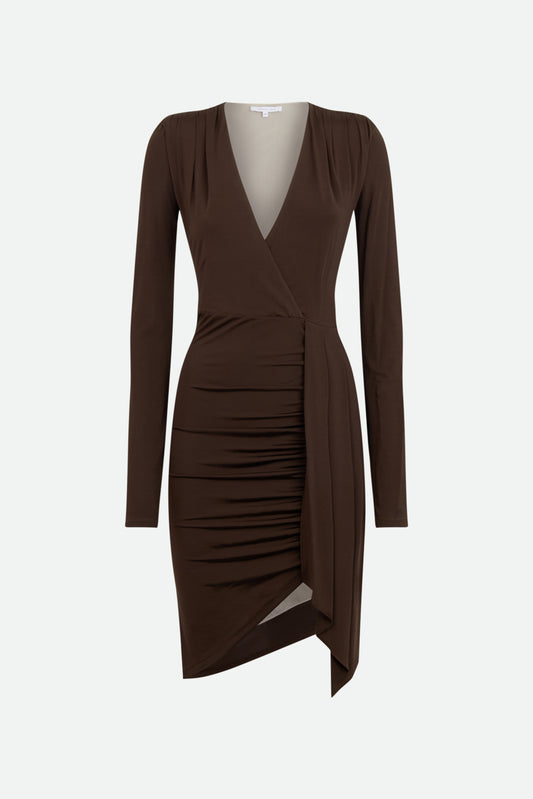 Patrizia Pepe Braunes Cocktailkleid