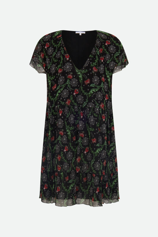 Patrizia Pepe Schwarzes Felsenblumenkleid