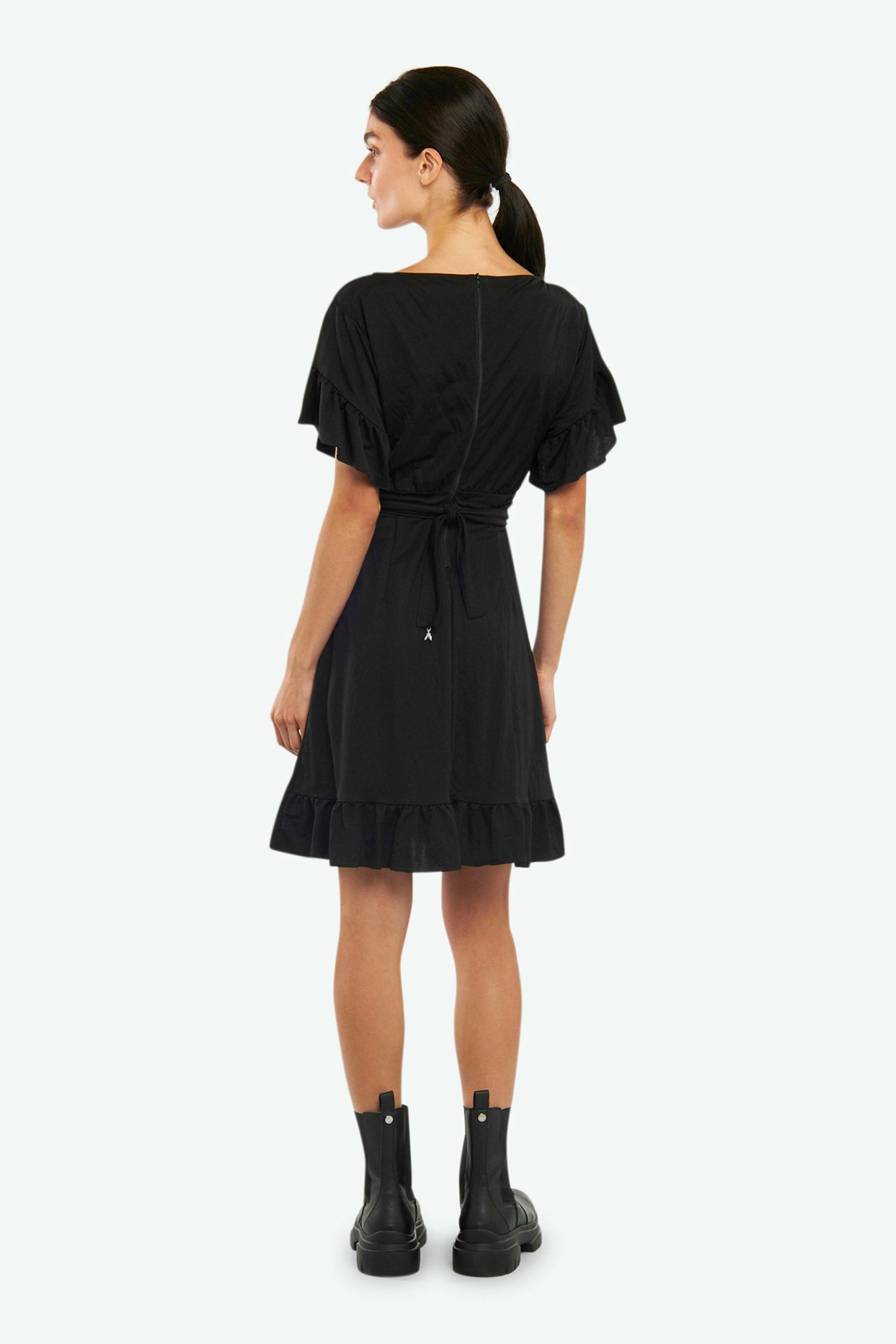 Patrizia Pepe Kleid mit schwarzen Rüschen