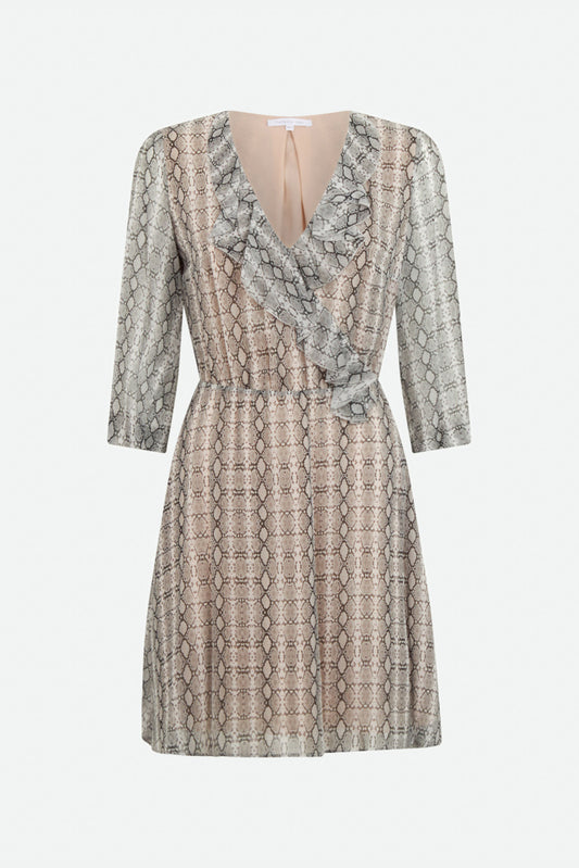 Patrizia Pepe Graues Phyton-Kleid