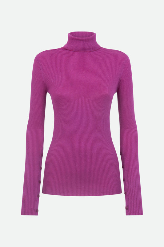 Patrizia Pepe Rollkragenpullover in Fuchsia