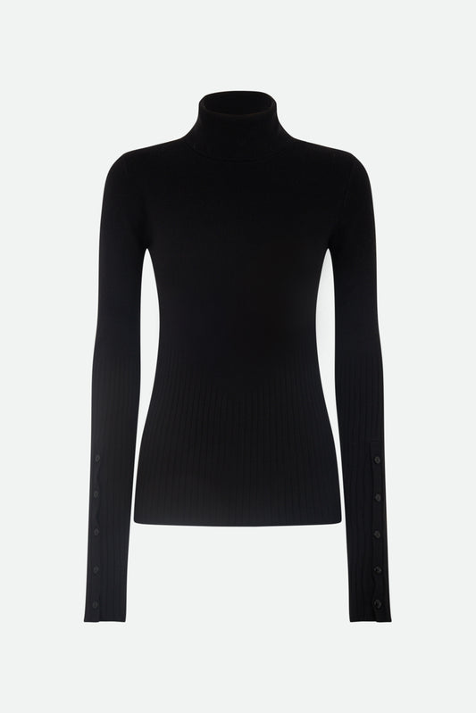 Patrizia Pepe Schwarzer Rollkragenpullover