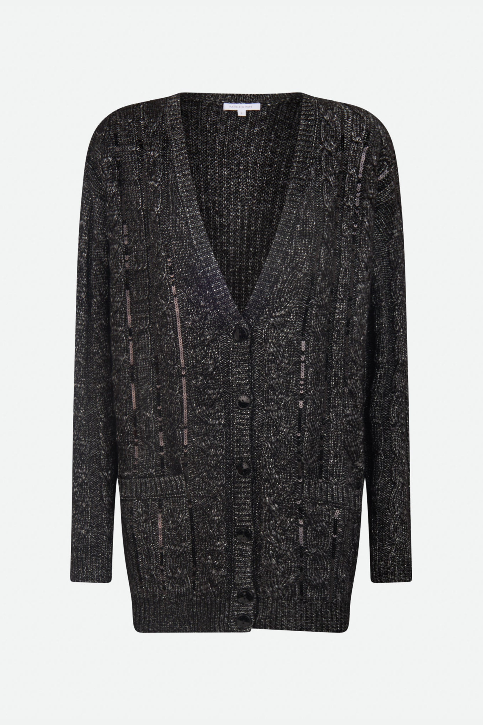 Patrizia Pepe Graue Strickjacke