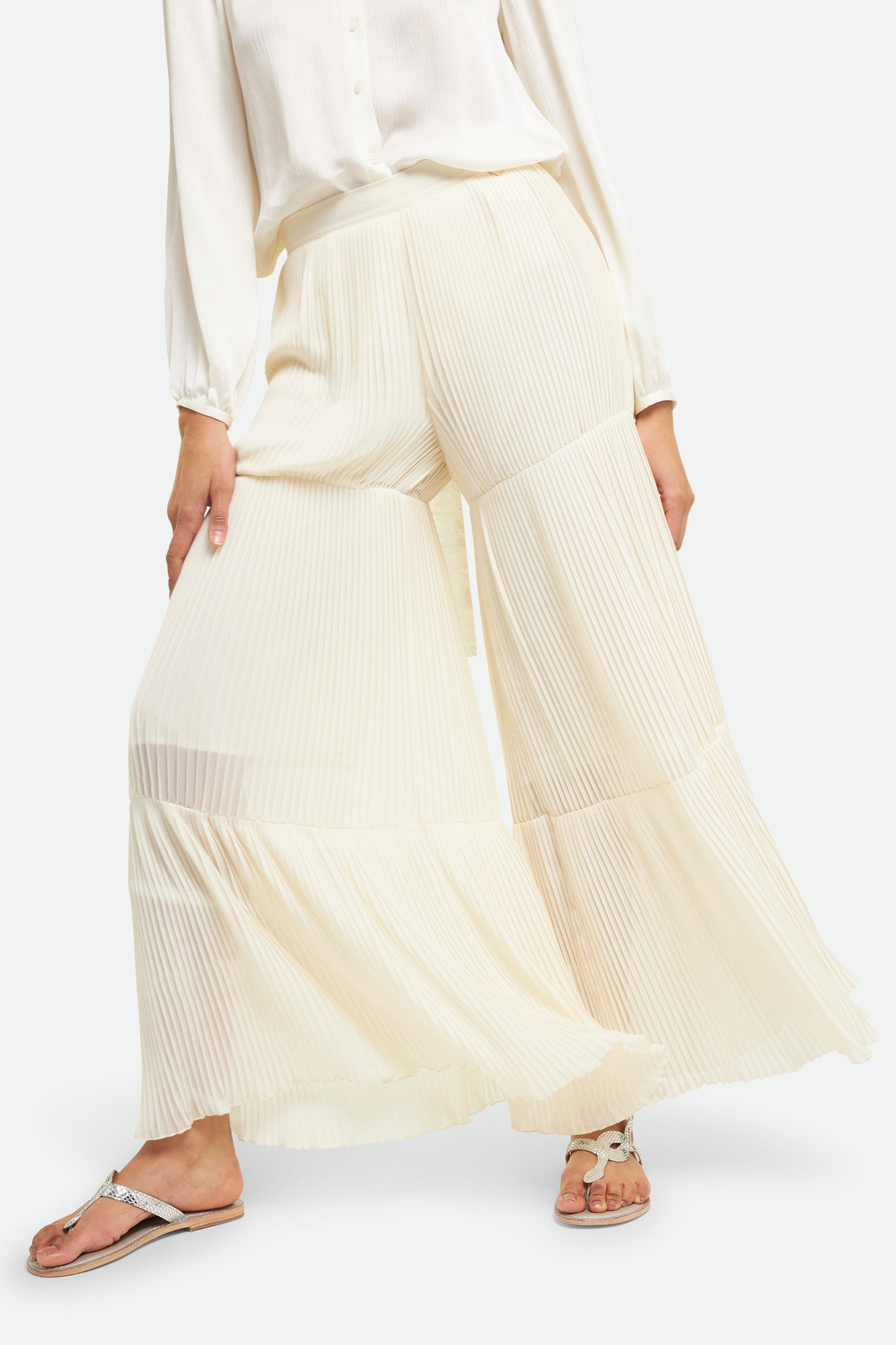 Weiße Georgette-Hose Twinset