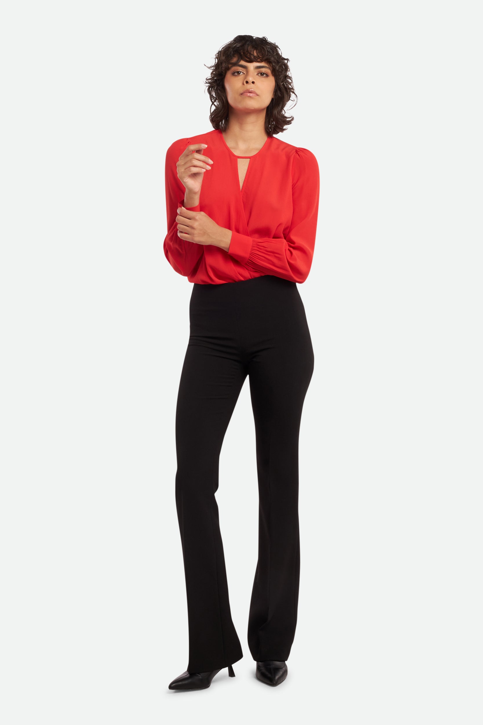 Twinset-Body mit roter Bluse