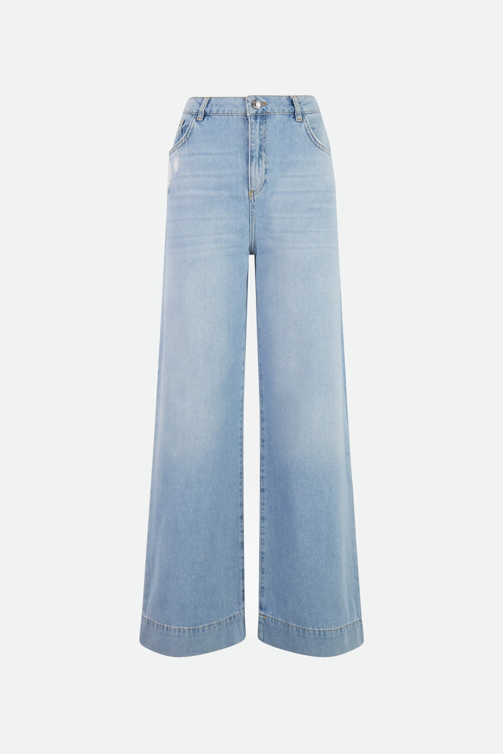 Twinset Jeans mit weitem Bein, blau