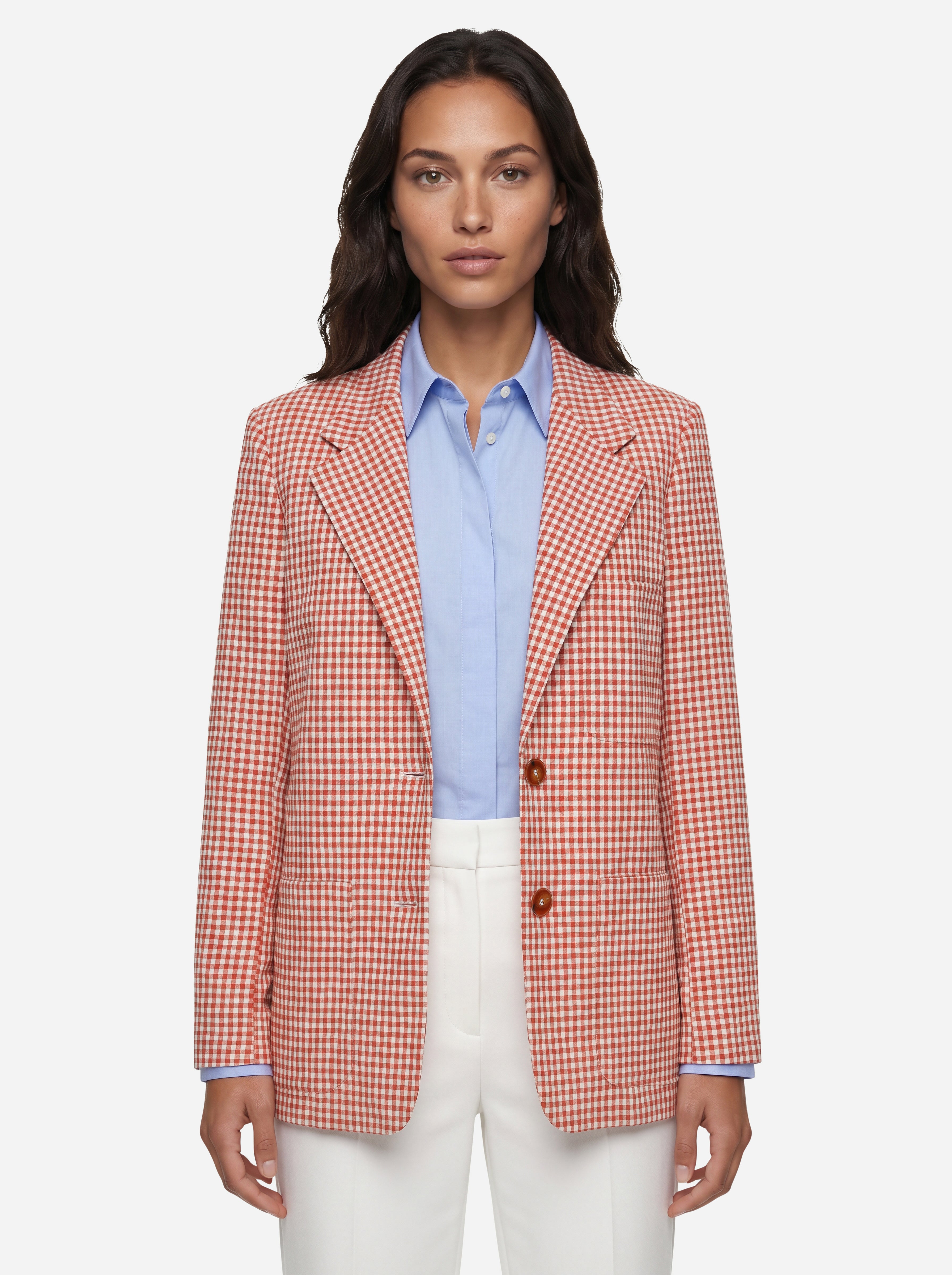 Blazer mit Ziegelsteinkaromuster