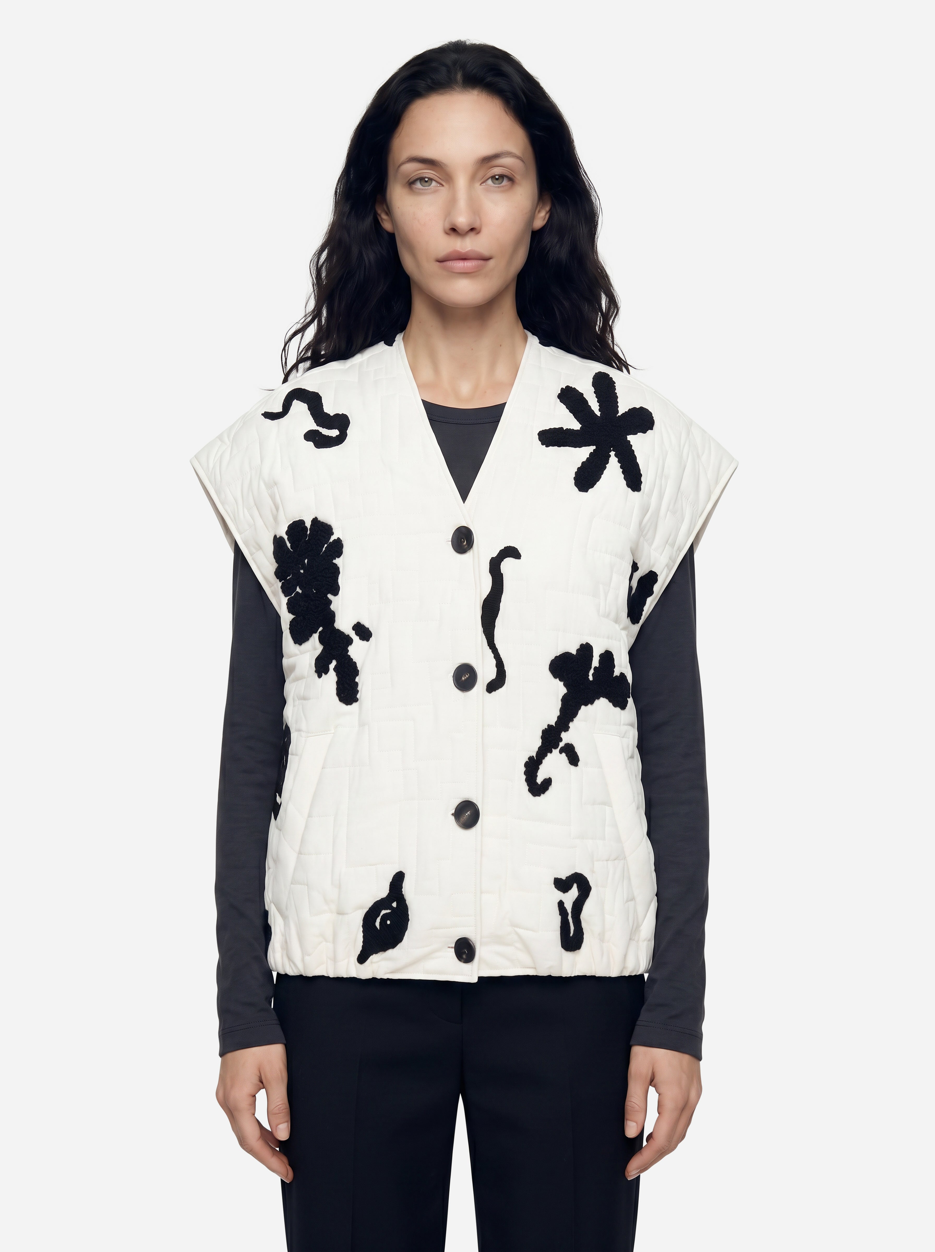 Alysi Butter ärmellose Daunenjacke