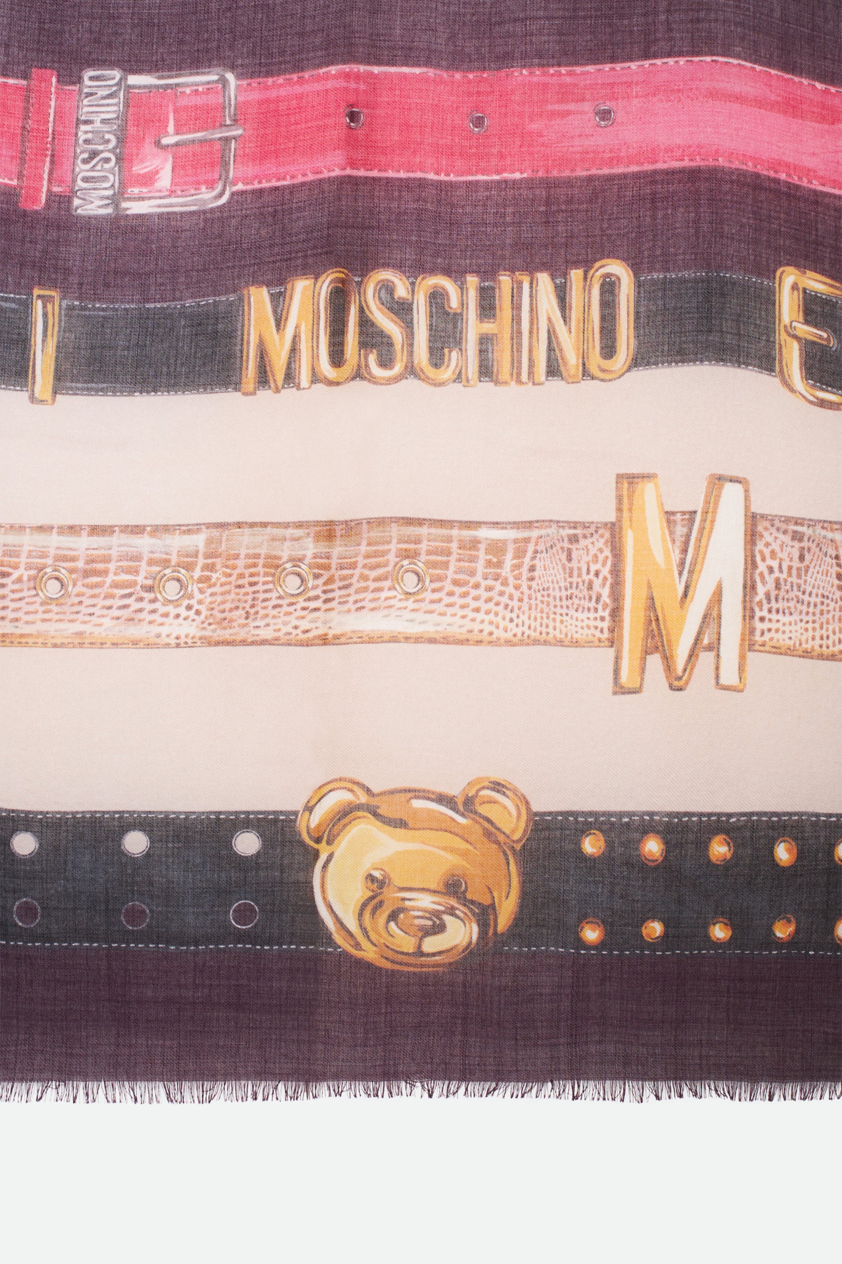 Moschino schwarzer Seidenschal