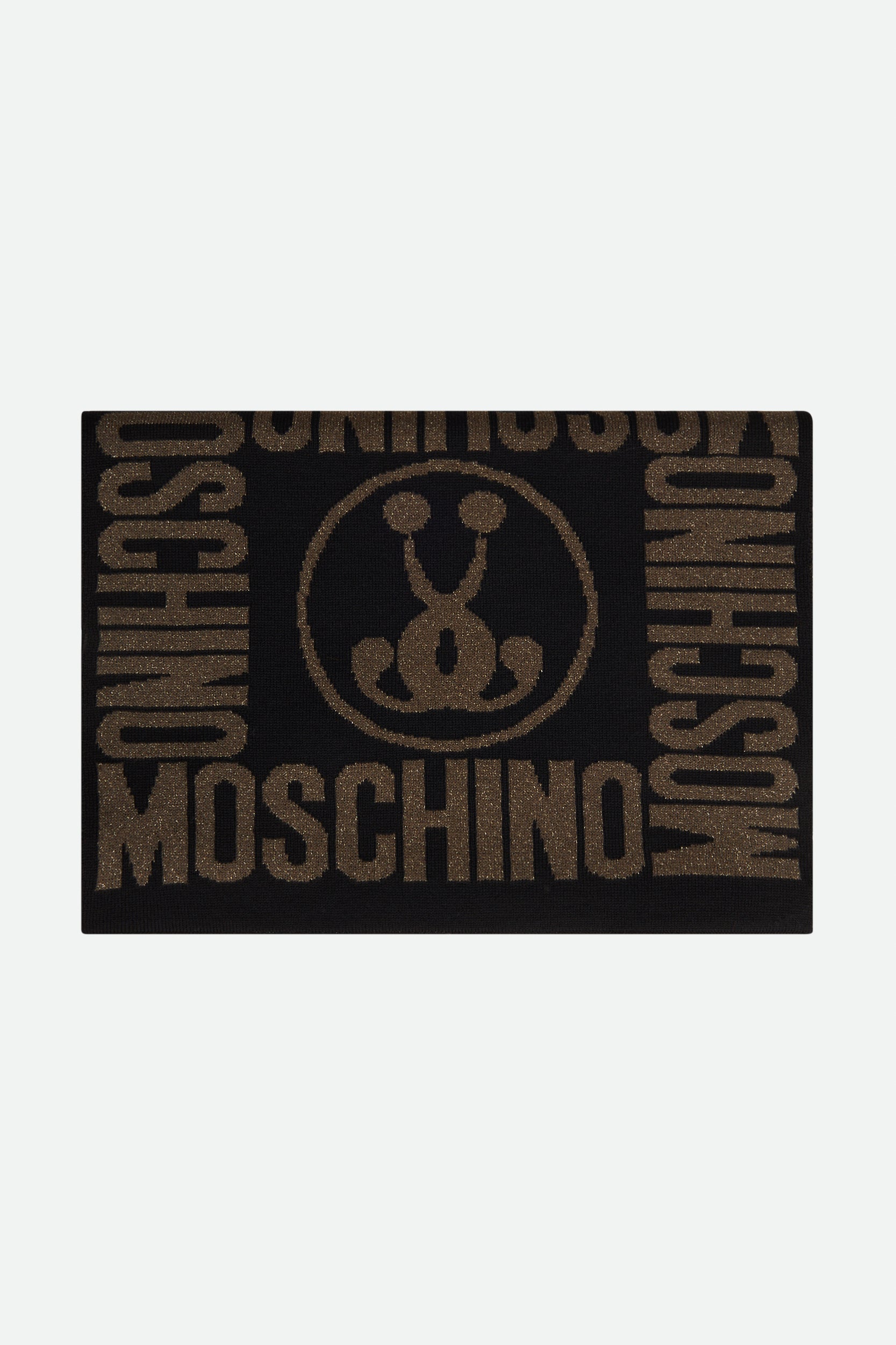 Schwarzer Schal mit Logo von Moschino
