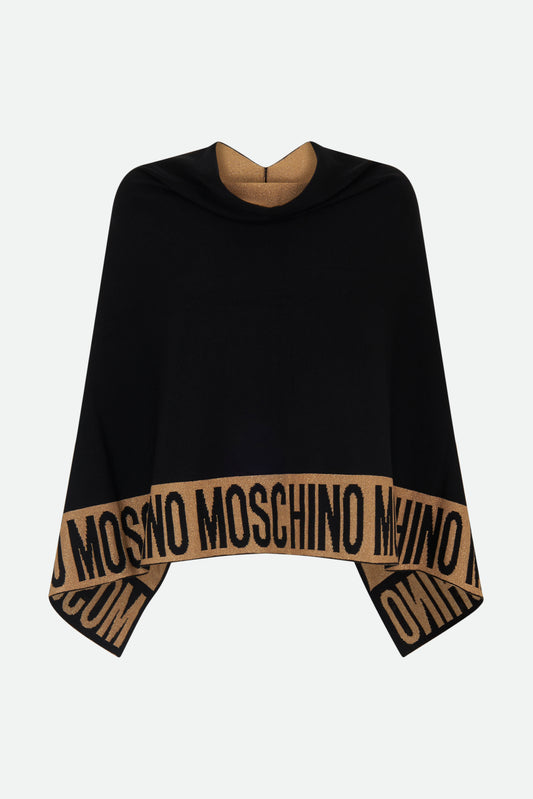 Moschino Schwarzer Poncho